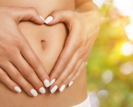 woman tummy exercise for ibs gut health