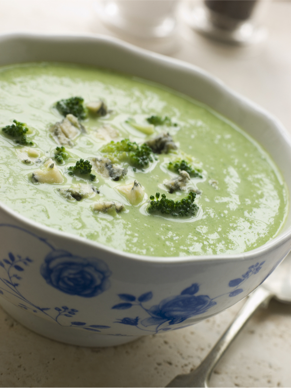 Stilton and broccolli soup