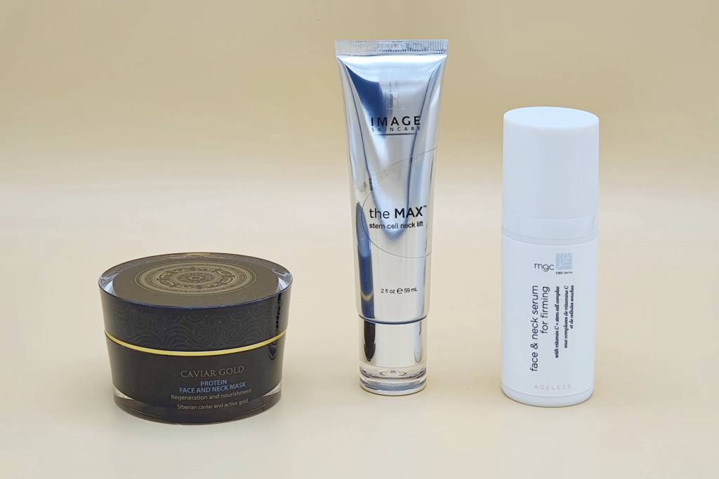 Natura Siberica, Image Skincare and mgc Derma neck creams