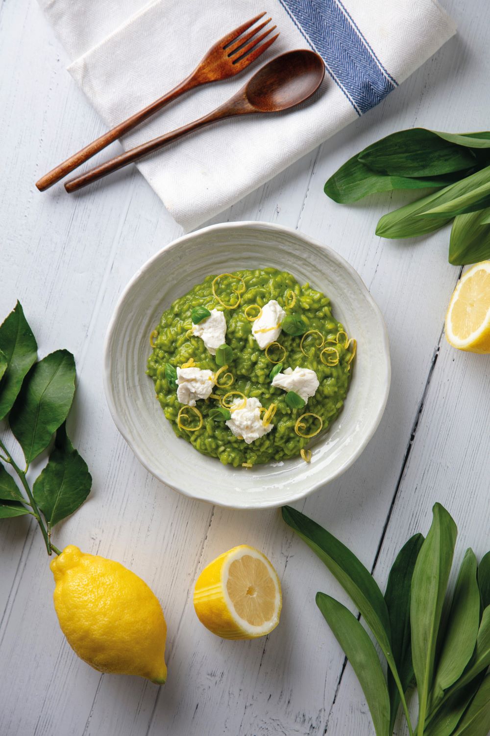 Danilo Cortellini’s carnaroli risotto with wild garlic, lemon and ricotta