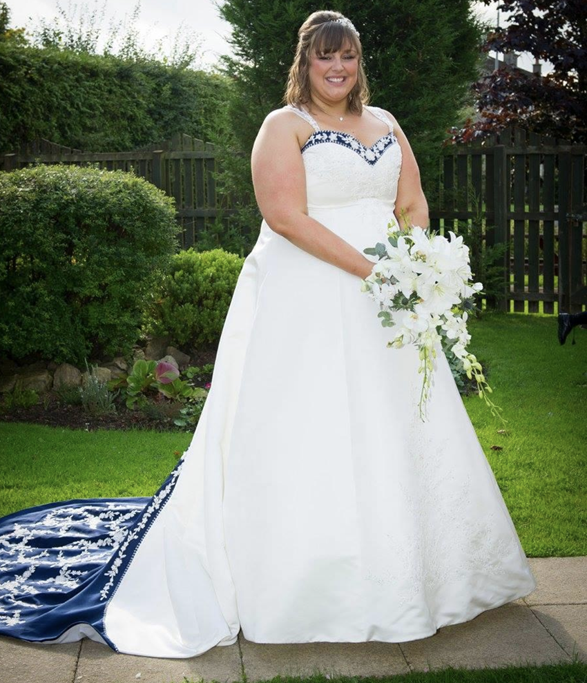 Ashley on her wedding day, when she was at risk of Diabetes Type 2