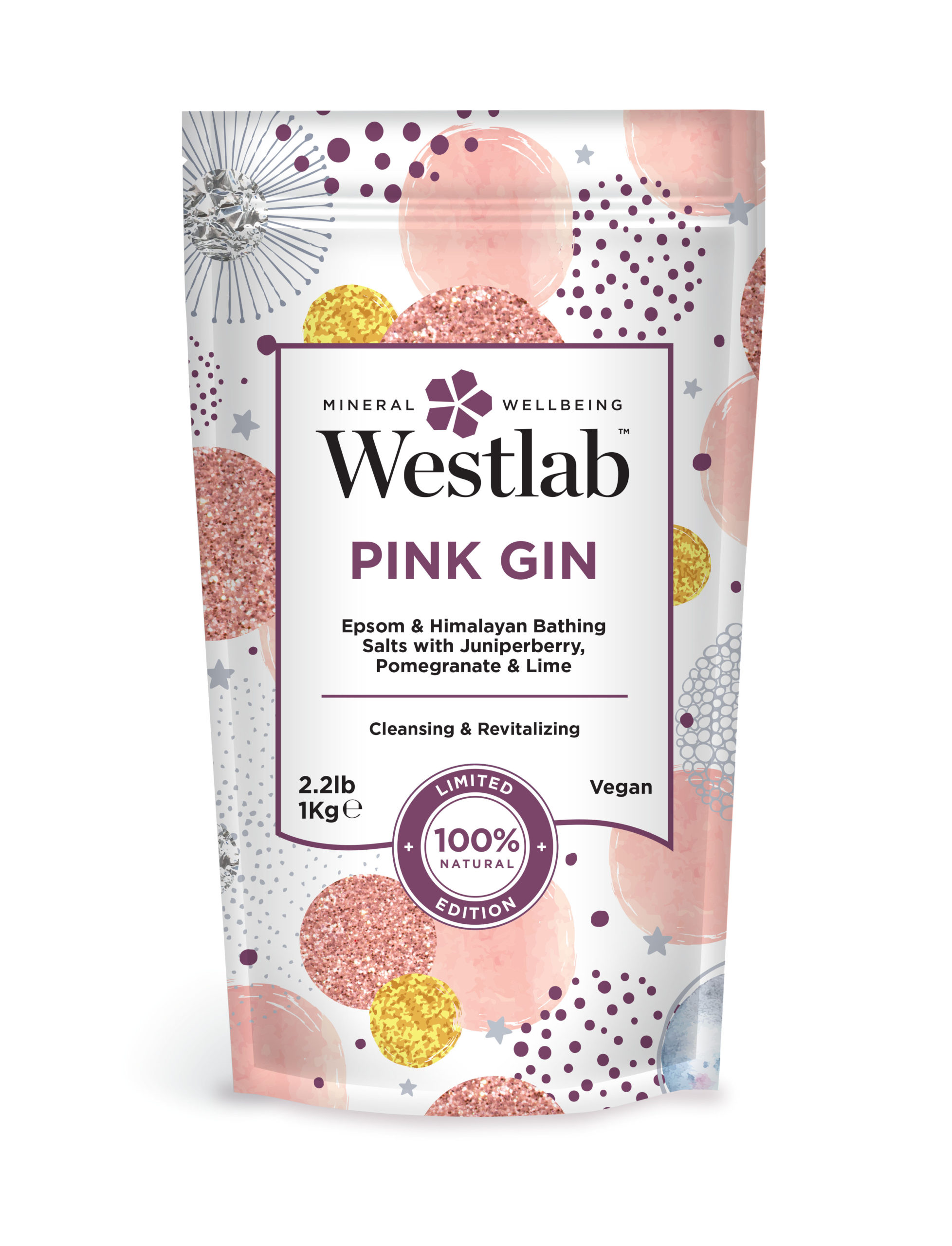 Relax this Galentine's Day with a pink gin salt bath from Westlab