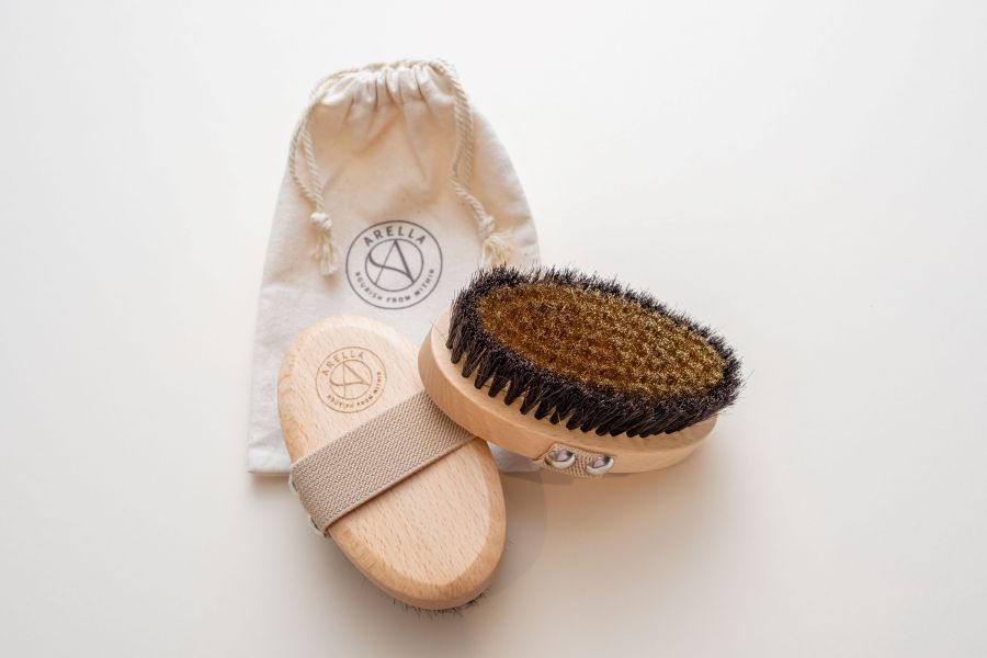 arella body brush self care ritual for morning or evening routine