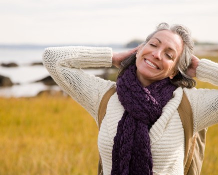 mature woman stretching live longer