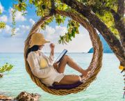 woman relaxing on holiday