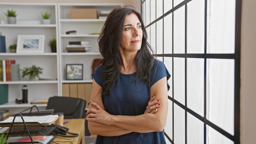 confident mature career woman looking for career change
