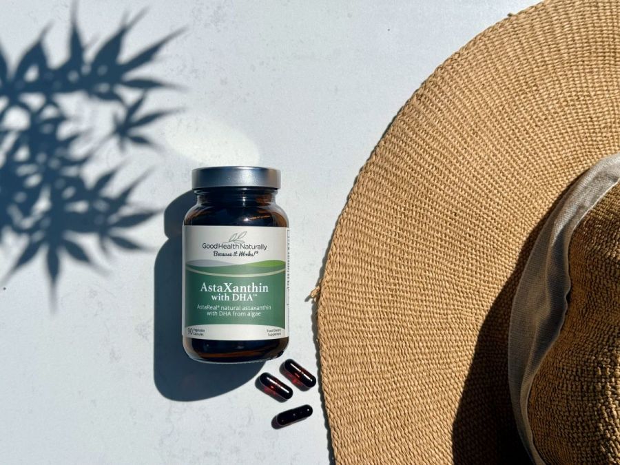 Good Health Naturally AstaXanthin with DHA™ summer skincare supplements