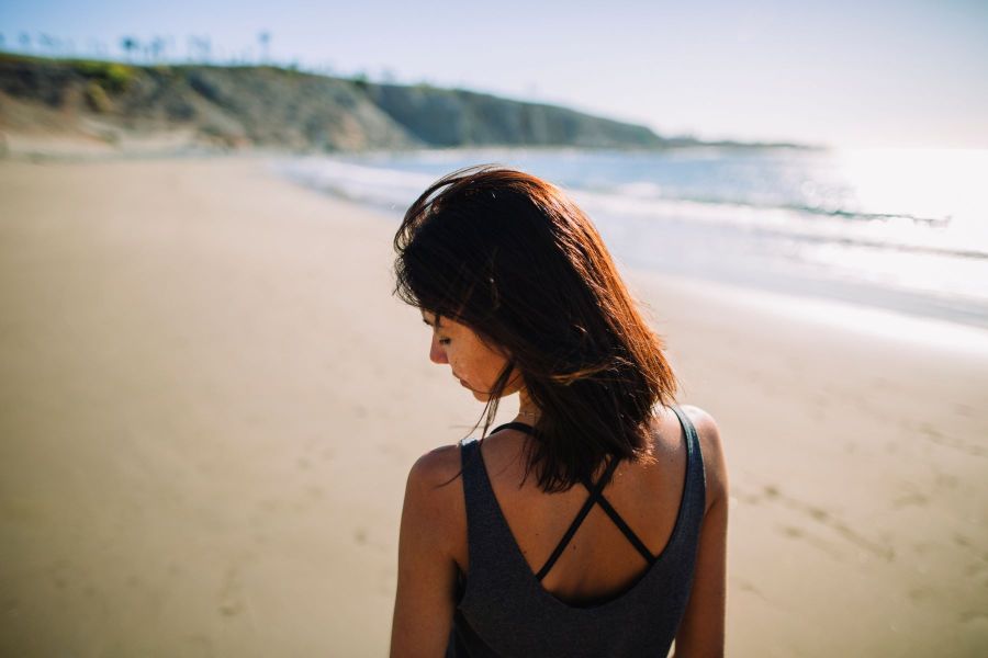 woman on beach in gran canaria