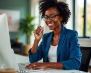woman at desk taking IBSA Iron Orodispersible Film
