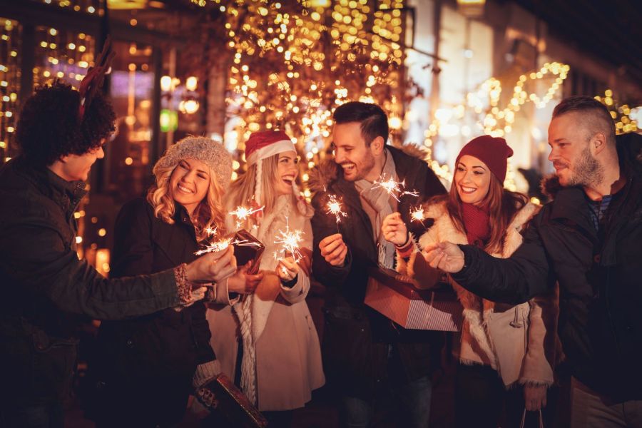 people gathering for christmas holiday preparation