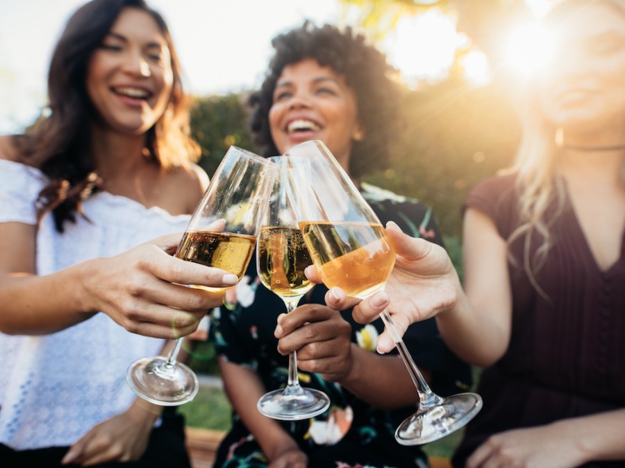 Type 2 diabetes is made worse by drinking alcohol - three ladies drinking champagne